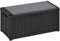 YITAHOME Outdoor Storage Box with Cushion, 120 Gallon Waterproof Deck Box for Garden Tools, Patio Cushions, and Pool Accessories, Lockable, Easy Assembly, Versatile Bench or Table (Black)
