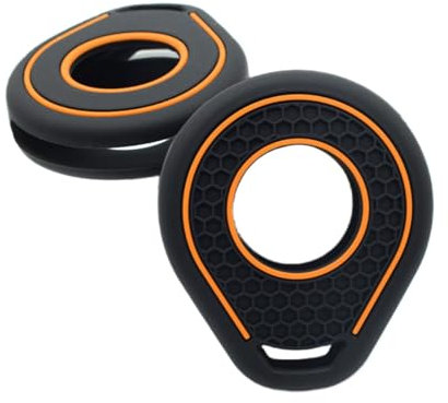 OTMIK Silikon Motorrad Autoschlüssel-Etui passend für Harley Davidson Softail Sportster VRSC Touring X48 883 1200 Street Glide Schlüsselanhänger Zubehör (Orange Linie)