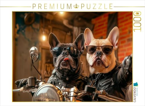 Puzzle · Easy Rider auf Pfoten | Coole Doggen · 1000 Teile · Lege-Größe 64 × 48 cm · CALVENDO Puzzle
