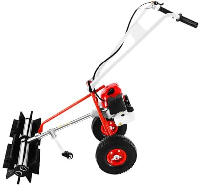 43CC Gasoline Lawn Sweeper, Brosse de balayage pour gazon artificiel, balayeuse à main, moteur à essence, balayeuse, balayeuse, balayeuse, pelle à neige, balayeuse à herbe sauvage