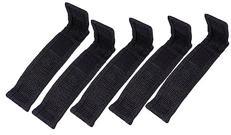 Luxshiny 5Pcs Mini Flashlight Pouch Durable Electric Torch Bag for Outdoor Storage Wear Resistant Holder for Camping and Hiking Activities Black