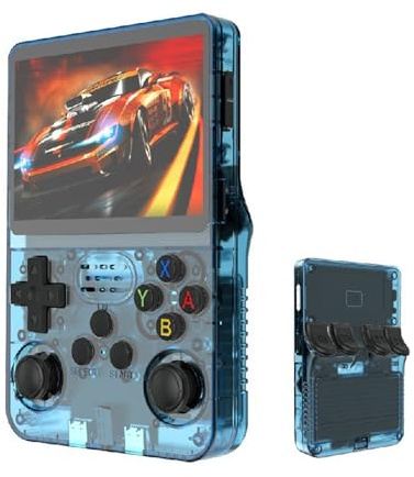 SuperGameBoy - Retro Handheld Spielkonsole R36S mit 3,5-Zoll-IPS-Bildschirm, 128 G Speicher und über 40.000 Spielen, unterstützt mehrere Emulatoren, geeignet für Kinder und Erwachsene