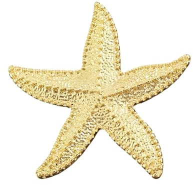 Coastal Seestern Revers Pin Vintage Goldton Brosche für Damen Herren Elegant Seestern Design für Anzüge Kleider Strand Hochzeit Accessoires Schmuck