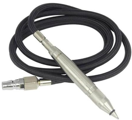 jcwwolk Pneumatischer Gravierstift, Druckluft-gravierhammer, Pneumatischer Gravierstift Mit Schleifspitze, Vibrationsfrequenz 3400 Mal/min, Mit Schlauch, Für Metall, Schmuck, Holz, Stein Und Glas