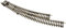Piko H0 55222 H0 A-Gleis Bogenweiche, Links 30°, 470 mm, Mehrfach