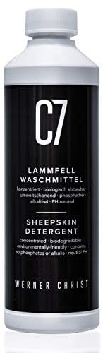 CHRIST Lammfell-Waschmittel C7 geeignet für alle waschbaren Schaffelle und Lammfellartikel sowie Naturfasern, biologisch abbaubar, umweltschonend, 500 ml