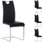 IDIMEX Esszimmerstuhl Schwingstuhl SABA, Set mit 4 Stühlen, Chrom/schwarz