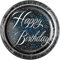 Unique Party 57465 - Glitz Blue Foil Birthday Paper Plates, Pack of 8