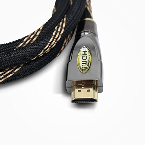 Cavo HDMI 3 Metri Dragon Trading - Alta Velocità con Ethernet, ARC, 3D, Full HD 1080P - Compatibile con PS4, Xbox One, Sky HD, TV, Laptop, PC, Monitor, CCTV - Nero con Connettori Placcati in Oro