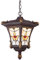 Vintage Außen/Innen Hängelampe Rote Bronze E27 Industrie Pendellampe Aluminium Glas Wasserdichter IP54 Balkonleuchten Terrassenlampen Pavillon Balkon Dekoration Beleuchtung 22 * 35 Cm