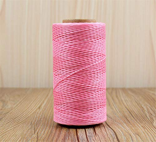 Szaerfa Costura de hilo encerado 260m de cuero 1MM para cincel Awl zapatos conjunto de equipaje (Rose)