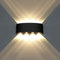 HAWEE Modern Wandlampe LED Wandleuchte Up Down Wasserdicht Aluminium Wandbeleuchtung Innen Außen für Badezimmer Veranda Schlafzimmer Korridor Wohnzimmer Treppen Flur, 8W Warmweiß