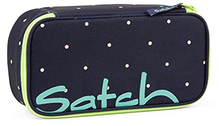 satch Schlamperbox Mäppchen groß, Trennfach, Geodreieck Pretty Confetti - Blau