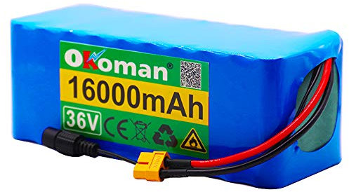 21700 Batterie De Vélo électrique 36v Batterie Au Lithium-ION 10s3p 16ah 500w Hohe Kapazität 42v Lithium-Batterie Pack 16000mah Elektrische Fahrrad Roller Mit BMS Xt60 Stecker + Ladegerät
