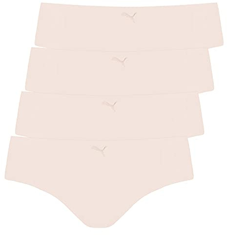 PUMA Damen 4er Pack Seamless Hipster Hipsters Microfiber Slips, Wäschegröße:M, Artikel:-003 Rose dust