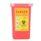 Contenedor De Tatuaje Agujas, 1L De Tamaño Tatuaje Objetos Punzantes Desechable Bote De Basura Plástico Médico Eliminación De Agujas Portátil Mini Caja De Residuos 4.5 X 3.9 X 6.5 Pulgadas(rojo)