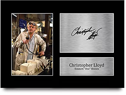 HWC Trading A4 Christopher Lloyd Back to the Future Doc Brown Geschenke Gedruckt, Signiert Autogramm Bild Für Film-Erinnerungsstücke-Fans - A4 Eingerahmt