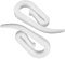 ZYBUX 100 pcs White Plastic Curtain Hooks for Windows Curtain Poles and Blackout Curtains - Smooth Door Curtain Hooks - Curtains Header Tape Drapery Hooks for Home and Office - 1.2 x 2.9 cm