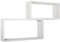 MODULARREDO | BIS RETTANGOLO BISLUNGO Set di 2 Mensole da Muro, Pensile Bagno, Mensola da Parete, Scaffale da Parete, Rovere Sbiancato, 70x35 p20 cm e 60x30 p20 cm - Made in Italy