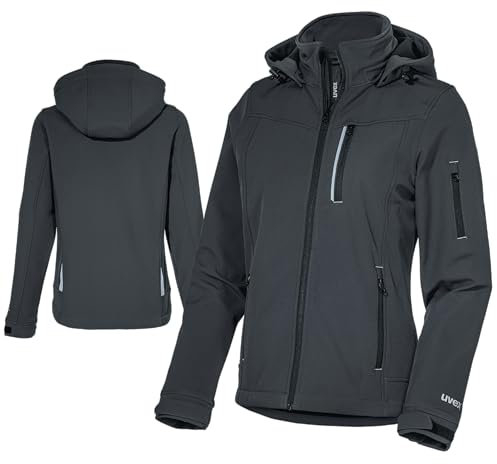 Uvex tune-up Softshell-Arbeitsjacke für Damen - Wasserabweisende Outdoorjacke - Schwarz - Gr. XS