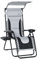 Outsunny Zero Gravity Lounger Chair, Folding Reclining Patio Chair with Shade Cover, Padded Seat, Cup Holder, Soft Cushion and Headrest for Poolside, Camping, Grey