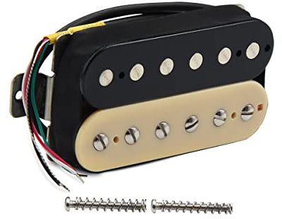 FLEOR Alnico 2 Humbucker Pickup 8-9K Electric Guitar Pickup Bridge Humbucker-Zebra