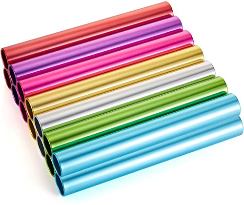 Lewtemi Aluminum Track Field Relay Baton Track Sports Field Race Batons Corrosion Resistant for Outdoor Athlete Running Race Relay Events, Assorted Colors(14 Pack)