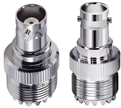 TUOLNK BNC Buchse auf UHF PL259 Buchse RF Koaxialadapter SO239 auf BNC Koaxialstecker für Verlängerungskabel 2St