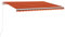 vidaXL Gelenkarmmarkise Einziehbar mit LED Markise Sonnenmarkise Balkonmarkise Sonnenschutz Sichtschutz Fenster Terrasse Garten 450x350cm Orange Braun