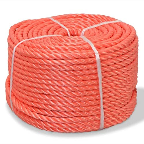 cyclingcolors Rouleau de Corde Orange en Nylon diamètre 6mm Longueur 10m tressée Cordon Universelle