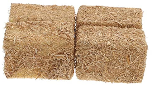 CIYODO 4-teiliges Aus Holz Im Herbststil Garten-heuballen-szenenschmuck Natürliches Heuhaufen-Ornament