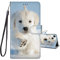 JRIANY Case for iPhone 14 6.1-Inch, PU Leather Wallet Case with Card Holder Cute Pattern Animal Design Magnetic Shockproof Cover Flip Case Compatible with Apple iPhone 14 - Dog