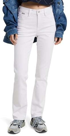 G-STAR RAW Damen Strace Straight Jeans, Weiß (Paper White gd D23951-D552-G547), 25W / 32L