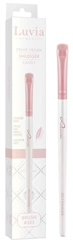 Luvia 323 Pinceau de maquillage professionnel pour fard à paupières, fard à paupières, pinceau pour les yeux, pinceau cosmétique végétalien 323 // Smudger – Candy