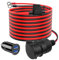 Hoembpn 2m Car Cigarette Lighter Socket Extension Cable 15AWG Power Cable with 20A Fuse 12V/24V Waterproof Heavy Duty, 12V/24V Mini Dual USB Car Charger Socket Car Boat Motorcycle,12V/24V Waterproof