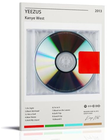 TANZEM Yeezus-Poster, Motiv: Kanye West, Albumcover, Poster, dekorative Malerei, Leinwand, Wandposter und Kunstdruck, moderne Familienschlafzimmer-Dekoration, Poster, 20 x 30 cm