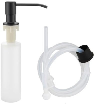 Dispensador de Jabón de Cocina Bajo Encimera, Dispensador de Detergente para Fregadero, Dispensador Jabon Cocina Bajo Encimera, Botella de 350 ml, Adecuado para Fregaderos de Baño y Cocina
