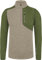 normani Herren Merino Oberteil Ski-Langarm-Shirt Longsleeve mit Reißverschluss - 100% Merinowolle - Pullover mit 1/4 Zip und Arm-Reißverschluss Farbe Khaki Größe M