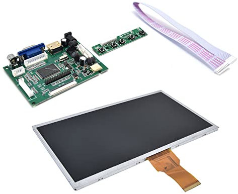BROLEO Pantalla LCD, módulo de monitor táctil de 10 pulgadas para Raspberry Pi (pantalla + panel de control)