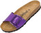 Palado Pantoletten Damen Malta EGS Lack – bequeme Sandalen Made in Spain - Hausschuhe mit dämpfendem Kork-Fußbett - modische Sommerschuhe Lila UK3,5 - EU36