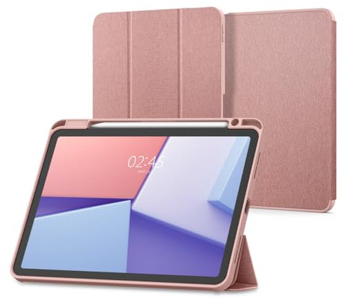 Spigen Funda Urban Fit Compatible con iPad Air 11 Pulgadas 7ª Generación M3 (2025) / iPad Air 6ª/5ª/4ª Generación 11/10.9 Pulgadas (2024/2022/2020) - Oro Rosa