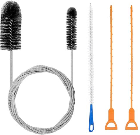 Deboucheur canalisation,Outil de débouchage d'évier,Furet deboucheur evier,Brosse de nettoyage réutilisable pour évier de cuisine,salle de bain et douche(4 pièces)