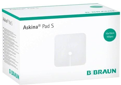 ASKINA Pad S Wundauflage m.Schlitz 10x10 cm n.haft 100 St