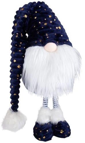 Christmas Paradise Weihnachtswichtel 45cm stehend Dekofigur blau-weiß