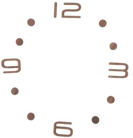 ABOOFAN Zahlen Wanduhr Aus Schwarzem Walnussholz Mit Runden Punkten DIY-quarzuhr-zubehör Für Arabische Zahlen Geeignet Für Bauernhaus-Retro-Dekoration Und Wohnungen