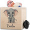 Holz - Holzspardose Elefant I Kinder Spardose personalisiert I Spardose Taschengeld I Sparbüchse mit Name - 10x10cm - Holz - Kind personalisierbar personalisiertes sparschwein Elefanten Elephant