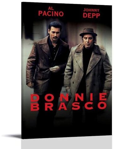 JIRUAHHY Filmposter Donnie Brasco, Schlafzimmer, Wohnzimmer, Wandkunst, Dekoration, Poster, 30 x 45 cm, Rahmenstil