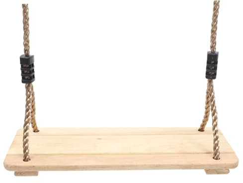 Abaodam Wooden Swing Chair for Outdoor Garden Boy Girl Swing Made of Pine Wood for Boys and Girls Playtime