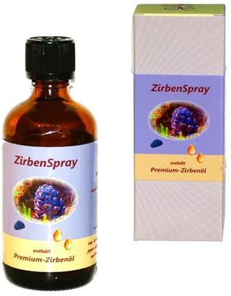 Premium Zirbenöl-Spray; Zirbenduft aus den Alpen, Bedarfsmittel Zirbenspray zur Raumbeduftung, Aromadiffuser; (100 ml)