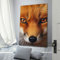TBDUEPS Photographie de renard en gros plan sur toile, décoration murale, prête à accrocher, pour salle de bain, toilettes, art mural, 40 x 60 cm